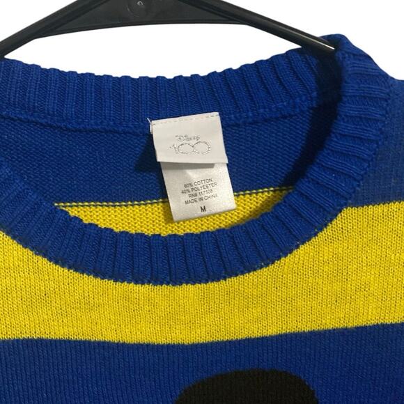 Disney 100 Boys Size M Striped Knit Classic Mickey Mouse Fun Casual Sweater - Picture 3 of 4